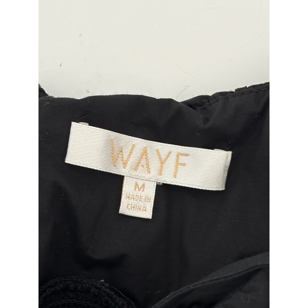 WAYF Black Smocked Peplum Tank Y2K Festival Indie Flirty Waist Size Medium Top - Picture 4 of 11